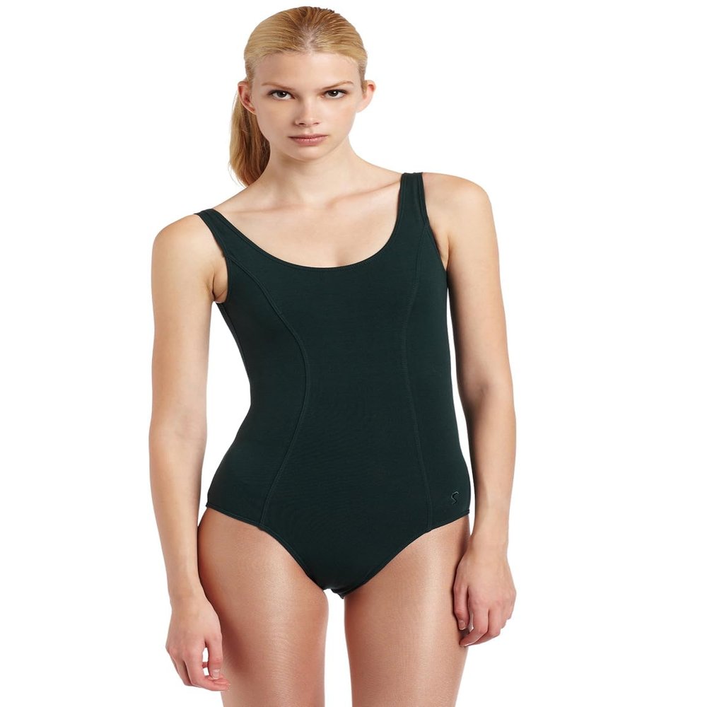Sansha Women's Sandy Princess Seam Tank Leotard, Hunter Green, Medium (4)
