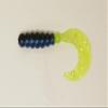 Big Bite Baits 2' Fat GRUB/Black/Blue/CHARTREUSESILVER (10 Pack) view 1