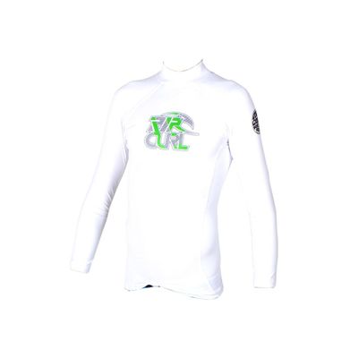 Rip Curl Youth Classic Long Sleeve Corp Rashguard (White, 12)