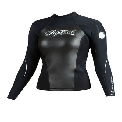 Rip Curl Women's Dawn Patrol Long Sleeve Jacket (Black/White, 12)