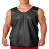 A4 Mens Reversible Mesh Tank Top, Black/White, Small view 2