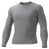A4 Mens Long Sleeve Compression Crew, 3XL, Silver view 2