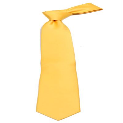 BUYYOURTIES B-ADF-33 - Boys - CanaryYellow - Solid Necktie