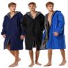 Adoretex Unisex Faux Fur Waterproof Swim Parka Change Robe  Ultra-Warm, Lightweight Sport Outerwear for Kids and Adults (PK003) - Navy - AXS view 1