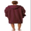 Adoretex Unisex Faux Fur Waterproof Swim Parka Change Robe  Ultra-Warm, Lightweight Sport Outerwear for Kids and Adults (PK003) - Maroon - AM view 3