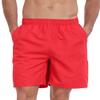 Adoretex Men's Solid Swim Board Shorts with Mesh Liner, Elastic Waistband Swim Trunks with Two Side Pockets for Adult - M0002 - Red - S view 1