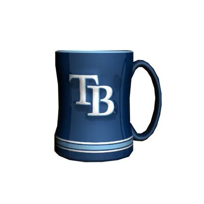MLB Tampa Bay Rays Sculpted Relief Mug, 14-ounce