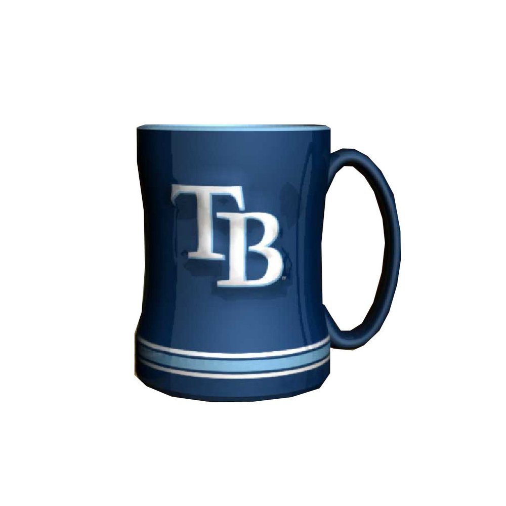 MLB Tampa Bay Rays Sculpted Relief Mug, 14-ounce