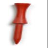 2 3/4" Inch Step Down Golf Tees | Made from Natural Hard Wood | Strong, Light Weight & Biodegradable Material | Pack of 100 - Red view 1
