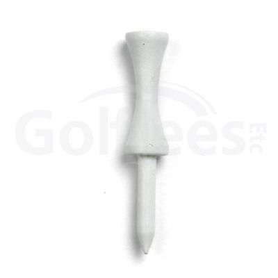 2 1/8" Inch Step Down Golf Tees | Made from Natural Hard Wood | Strong, Light Weight & Biodegradable Material | Pack of 1000 White