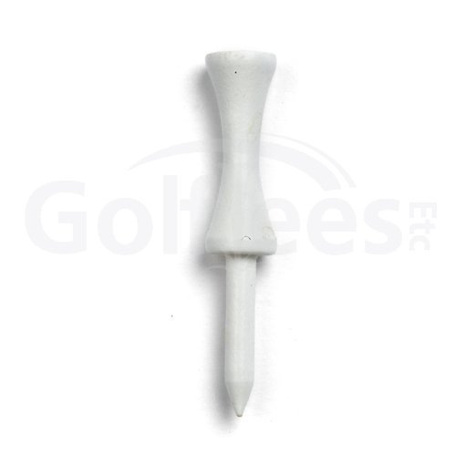 2 1/8" Inch Step Down Golf Tees | Made from Natural Hard Wood | Strong, Light Weight & Biodegradable Material | Pack of 1000 White