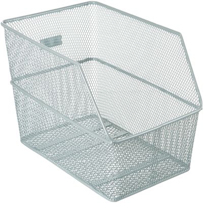 Basil Unisex Adult Cento Rear Bike Basket - Silver, N/A