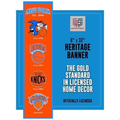 Winning Streak Sports NBA New York Knicks Heritage Banner