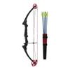 Genesis Original Compound Bow & Arrow Kit- Adjustable Riser, 15"-30" Draw Length, 10-20 lb Draw Weight, All Skill Levels, Draw Hand - Left, Black view 1