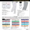 Martin Sports Baseball/Softball Pinstripe Pants (X Small, Black/White) view 1