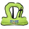 Scuba Choice Youth Kids Snorkel Vest - Neon Yellow/Blue Safety Floatation Aid, Up to 100 lbs, Adjustable Fit with Name Box & Anti-Ride-Up Strap, Easy Oral Inflator & Secure Crotch Strap view 1
