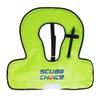 Scuba Choice Youth Kids Snorkel Vest - Neon Yellow/Blue Safety Floatation Aid, Up to 100 lbs, Adjustable Fit with Name Box & Anti-Ride-Up Strap, Easy Oral Inflator & Secure Crotch Strap view 3
