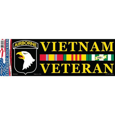 101st Airborne 1967-1972 Vietnam Bumper Sticker 3-1/4"X9"