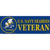U.S. Navy Seabees Veteran Bumper Sticker 3"X6-1/2" view 1