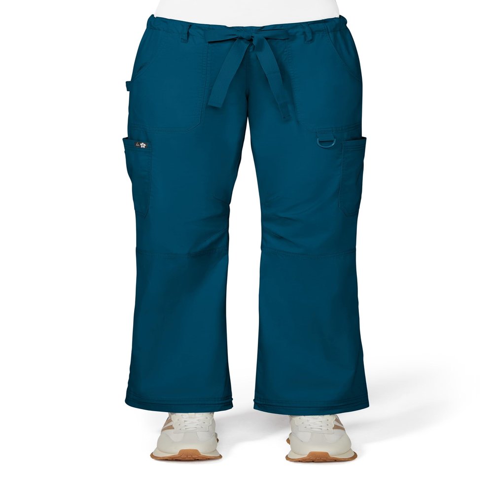 Koi Women's Lindsey Ultra Comfortable Cargo Style Scrub Pants, Caribbean, X-Small