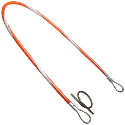 Roadblock MS1602-3 Plastic Coated Safety Cable Loop Handle with Hardware, Orange