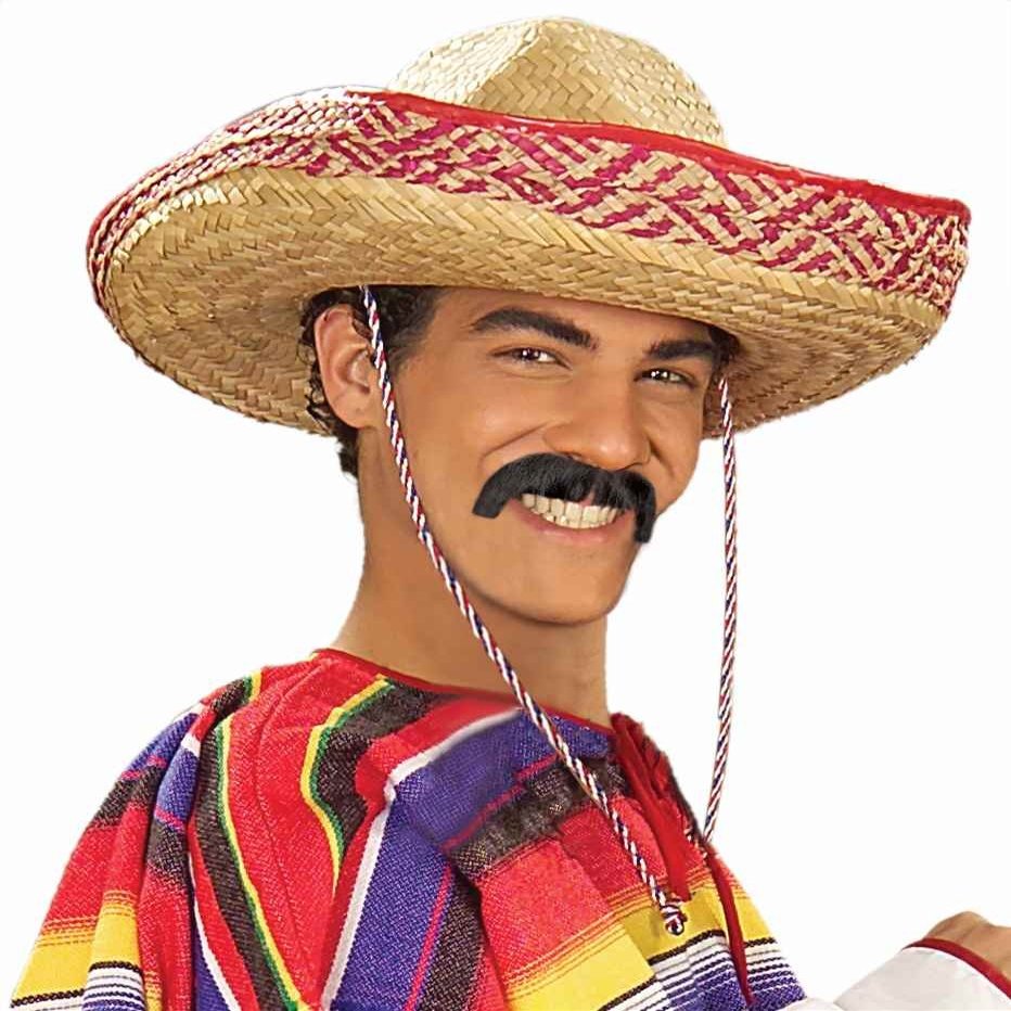 Forum Novelties Men's Handmade Pancho Villa Mustache, Gray, One Size