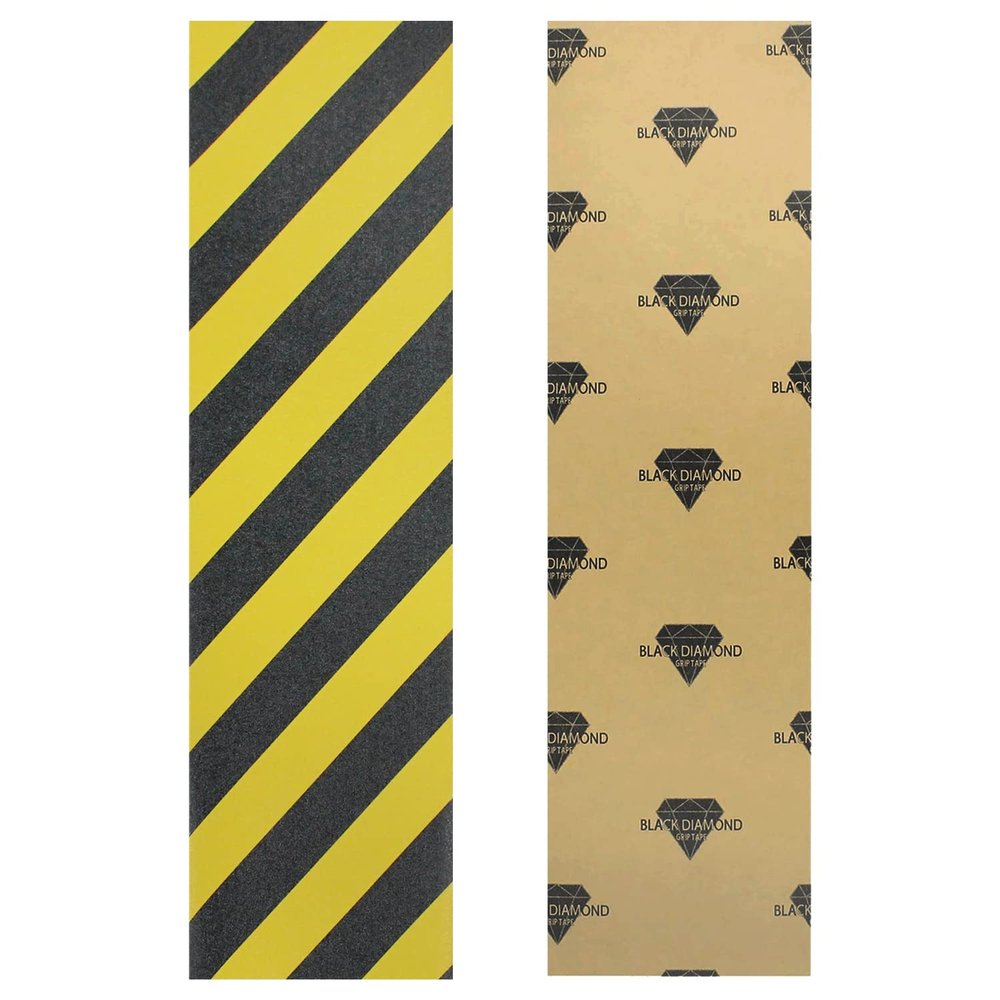 Black Diamond Sheet of Skateboard Grip Tape 9" x 33" (Black/Yellow)