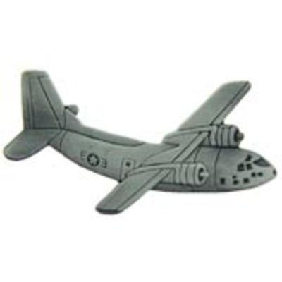 FindingKing C-123 Provider Airplane Pin Pewter 2 1/8"