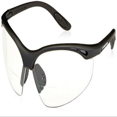 Crossfire 12415 Talon Bi-Focal Reader Safety Glasses 1.5 Diopter Clear Lens - Matte Black Frame