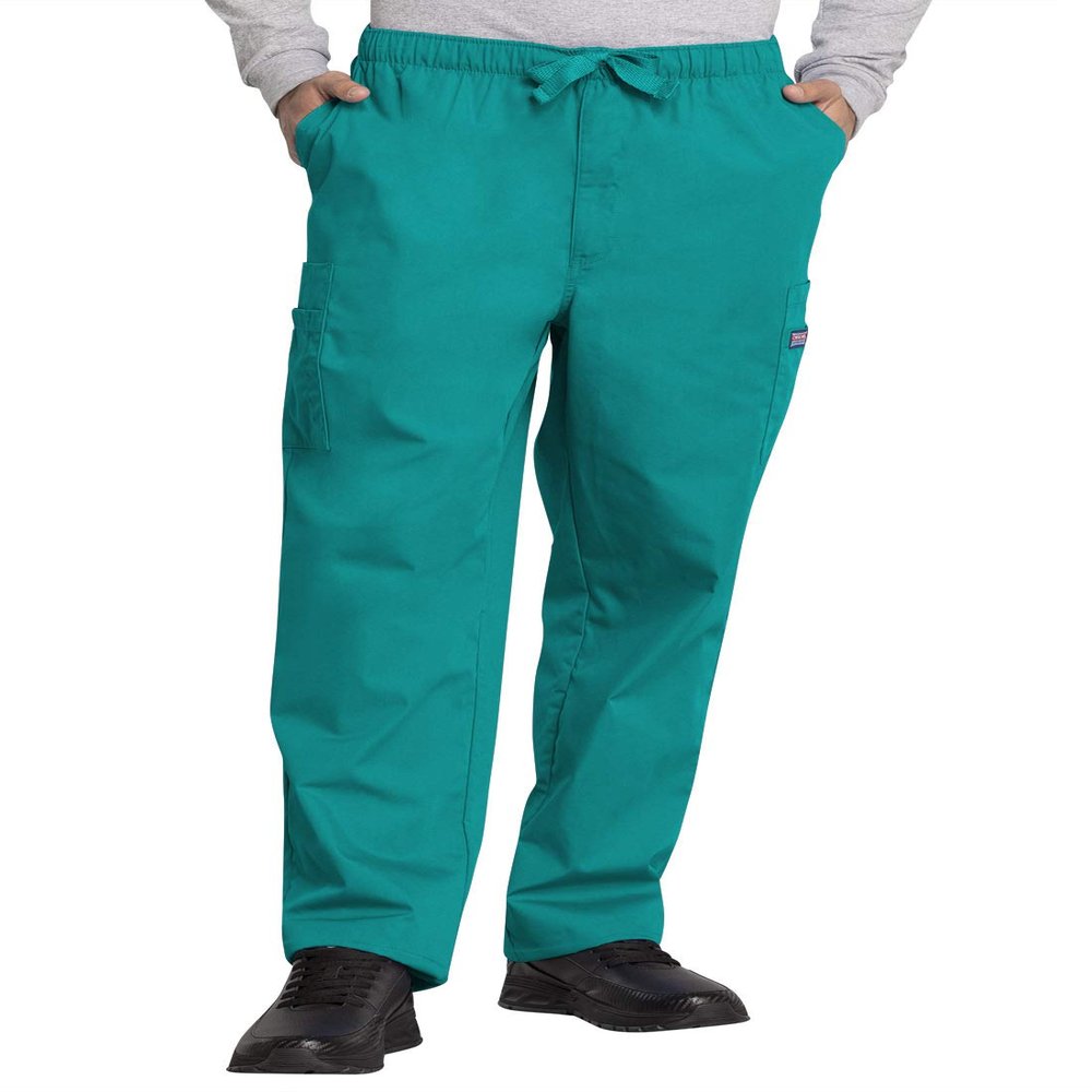 Cherokee Men's Big and Tall Originals Cargo Scrubs Pant, Teal Blue, XX-Large