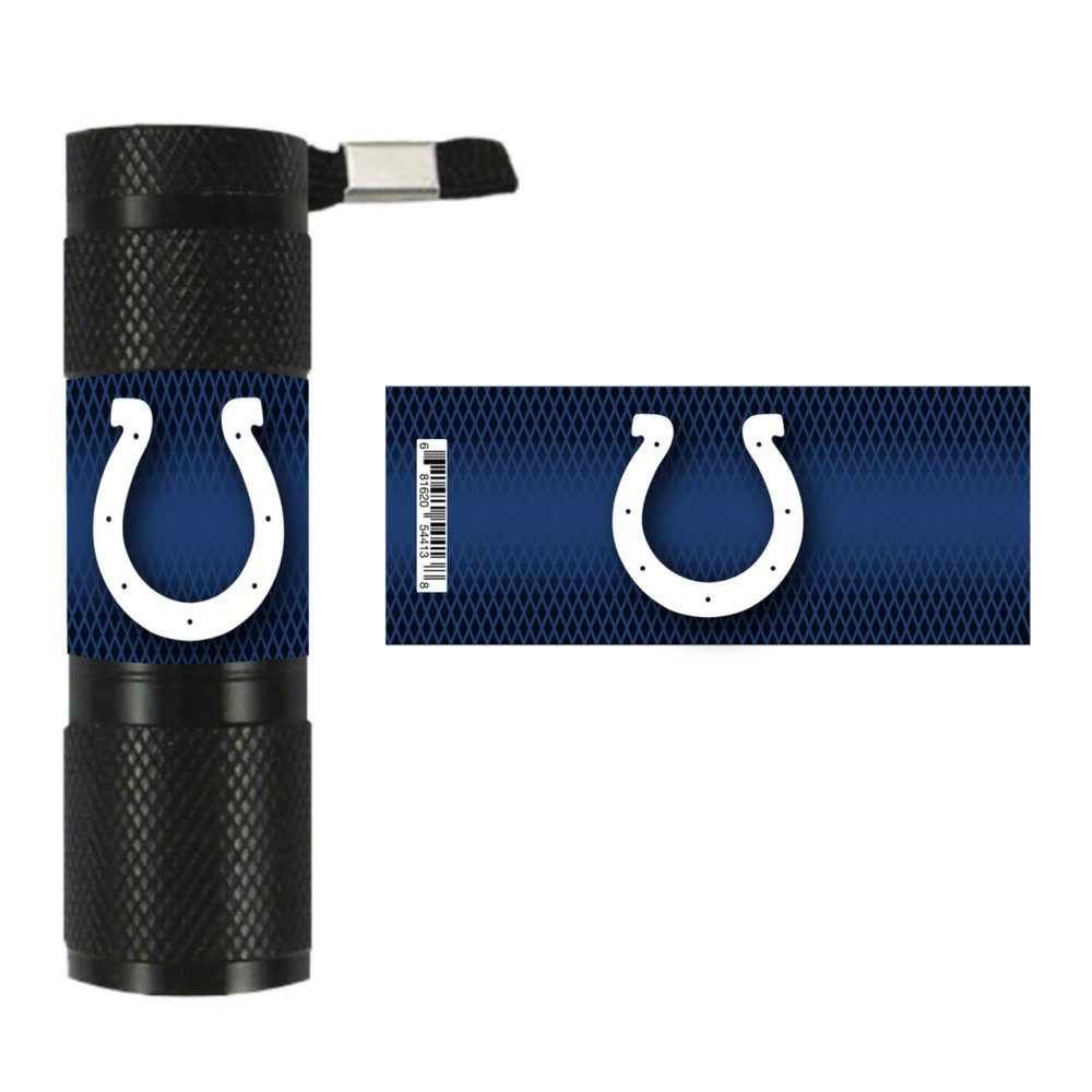 FANMATS NFL Indianapolis Colts LED Flashlight, black, 3.5in. x 1in.