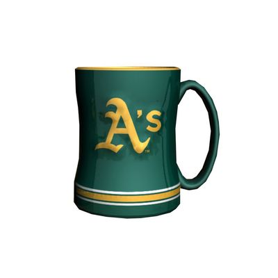MLB Oakland Athletics Sculpted Relief Mug, 14-ounce