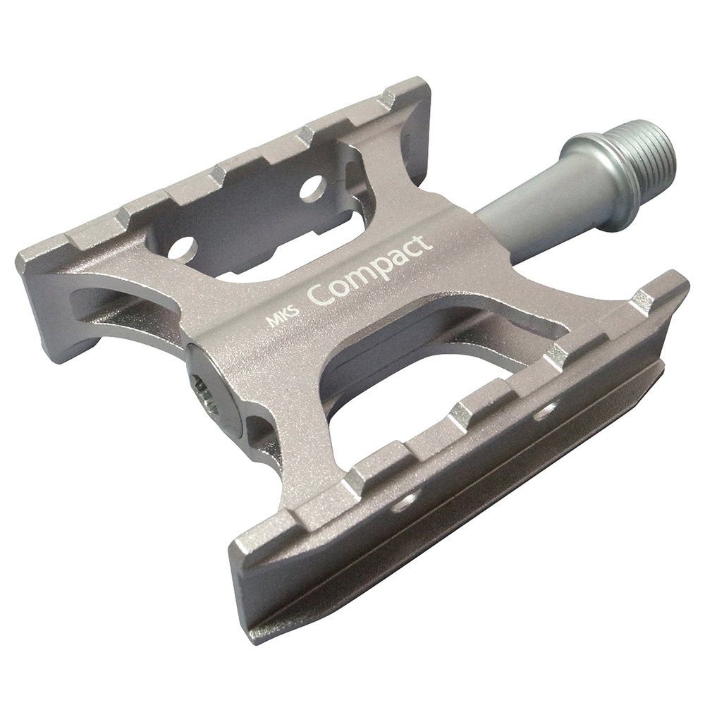 MKS Mikashima Seisakusho Bicycle Pedal, Compact, Silver