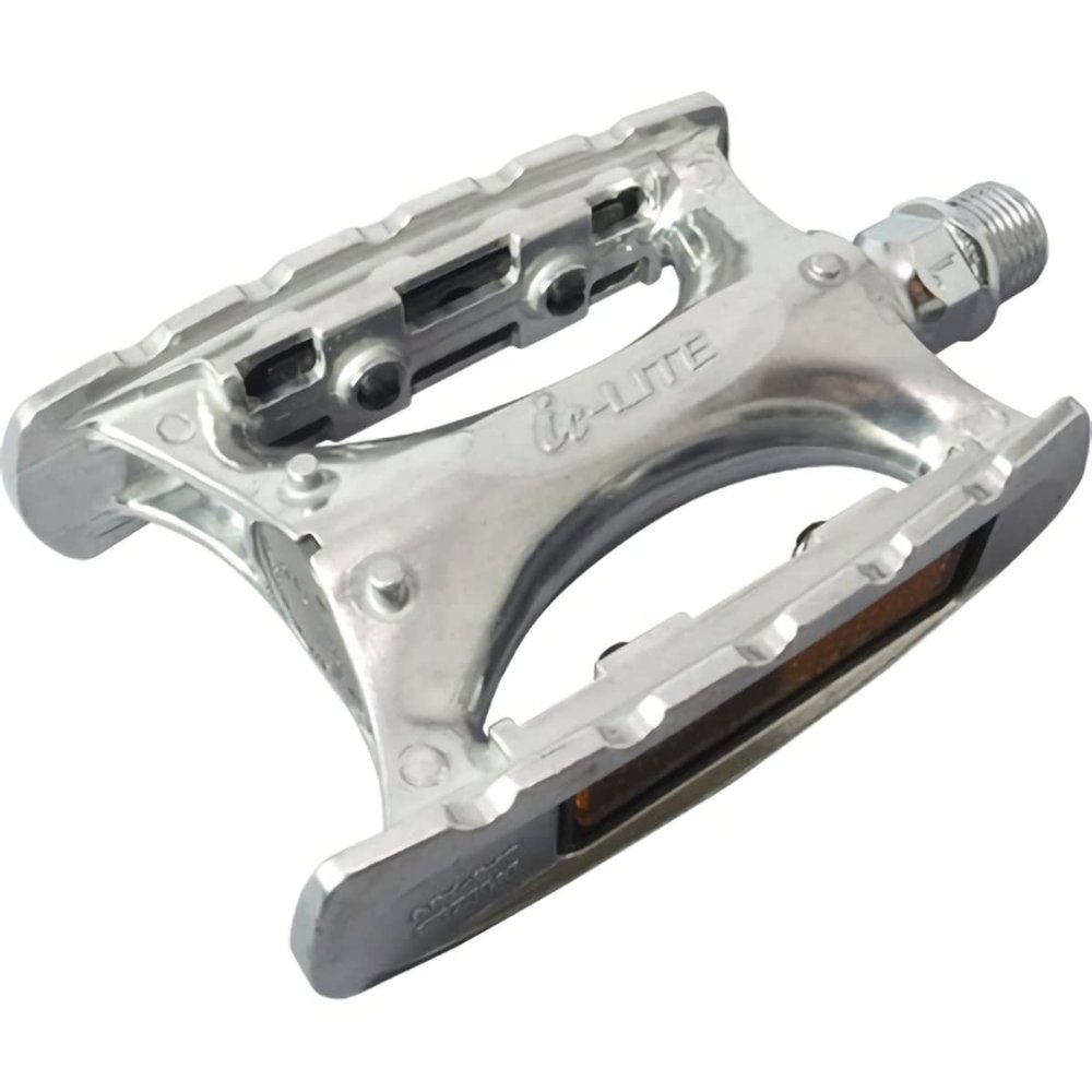 MKS (Mikashima Seisakusho) Bicycle Pedal for Road Bikes, Aluminum, IC-LITE Silver