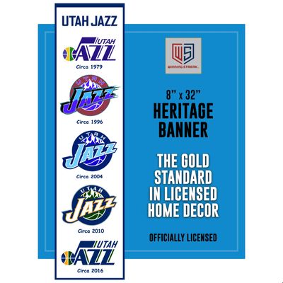 Winning Streak Sports NBA Utah Jazz Heritage Banner