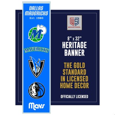Winning Streak Sports NBA Dallas Mavericks Heritage Banner