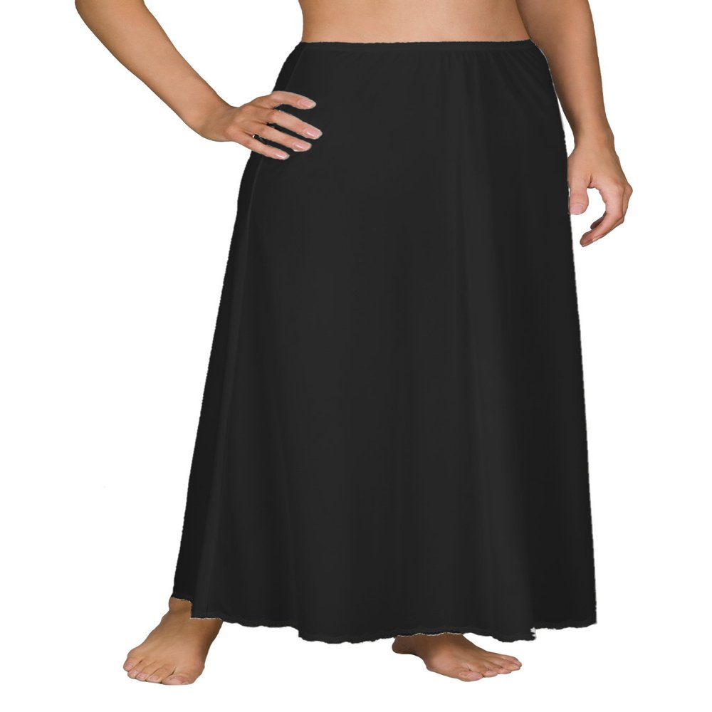 Shadowline Women's 38 Inch Long Flare Half Slip 4711638 M Black