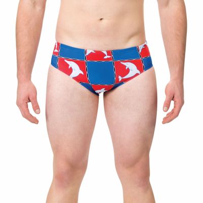 Dolfin Uglies Men's Racer Swimsuit - Print Swim Bottoms for Training and Competitions