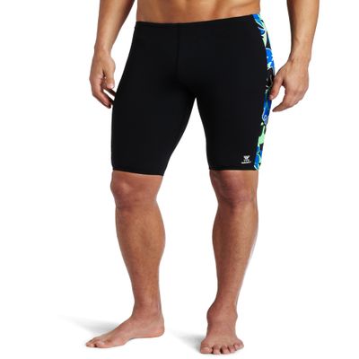 TYR Sport Men's Kodiak Floral Splice Jammer,Blue/Green,36