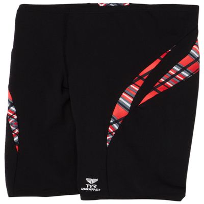 TYR Sport Boys' Aurora Splice Jammer,Red,36