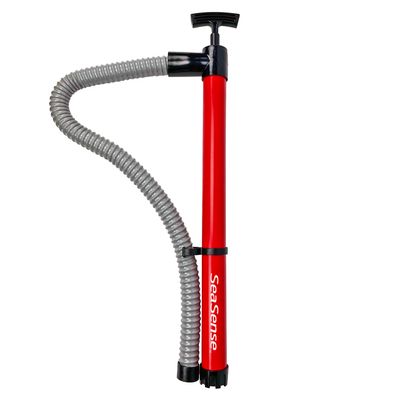 SeaSense Hand Bilge Pump - Self-Priming, Manual Bilge Pump for Water Removal on Small Boats, Kayaks, Canoes, Bilges or Any Place Water Collects - 18" x 20" Hose