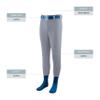 Augusta Sportswear Augusta Youth Softball/Baseball Pant, Blue Grey, X-Large view 2