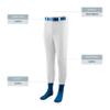Augusta Sportswear Augusta Youth Softball/Baseball Pant, White, X-Large view 2