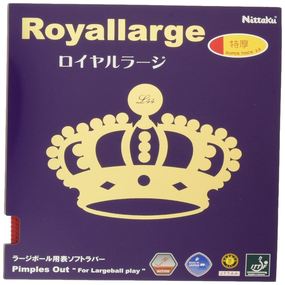 Nittaku NR-8559 Table Tennis Rubber, Royal Large, Large Ball, Red, Extra Thick