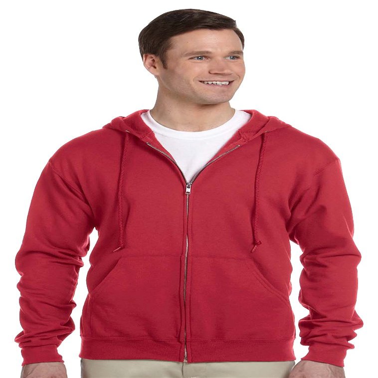JERZEES - NuBlend Full-Zip Hooded Sweatshirt - 993MR - True Red - Medium