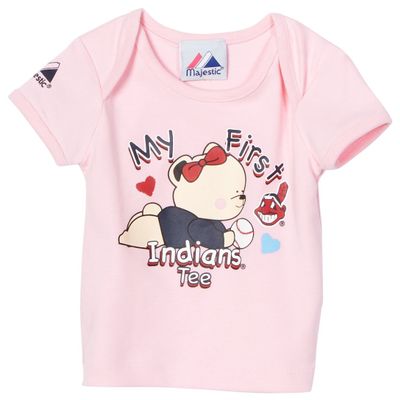 MLB Infant/Toddler Girls' Cleveland Indians My First Love Tee (Pink, 6-9 Months)