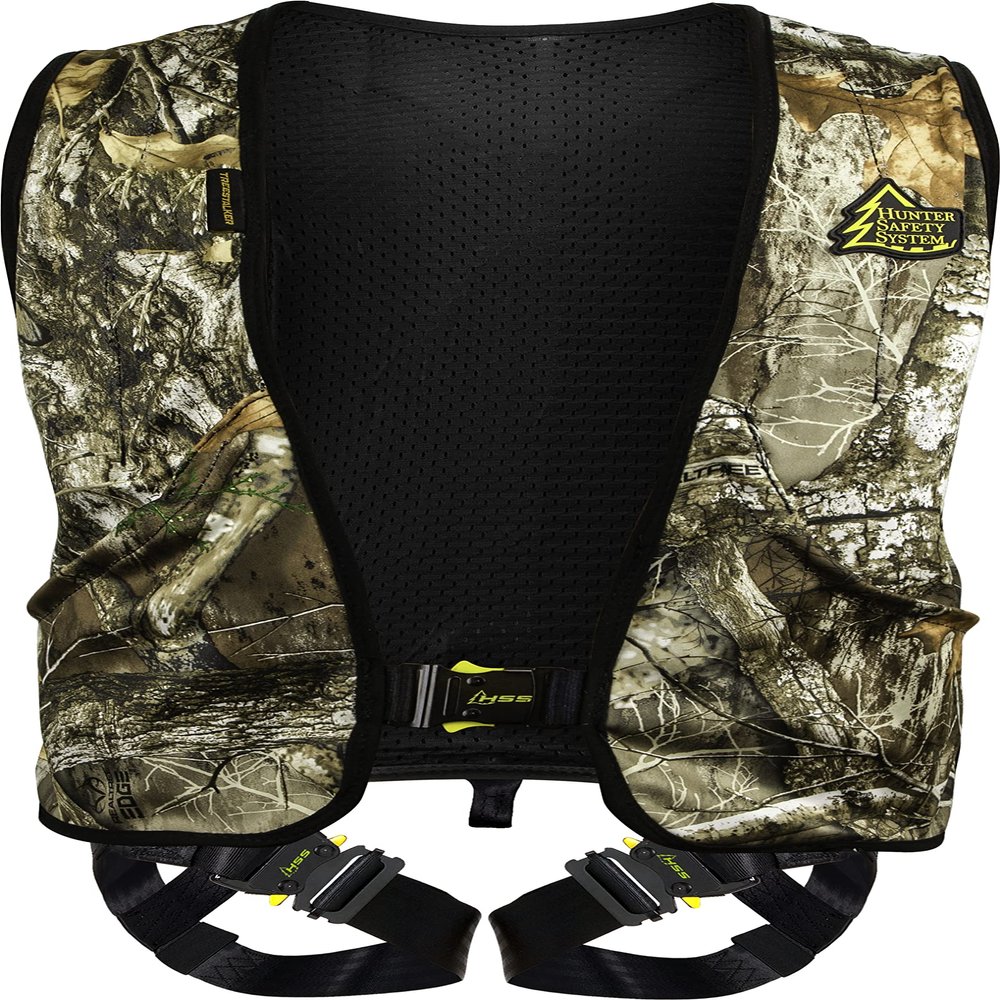 Hunter Safety System Treestalker Tree-Stand Safety Harness Deer Hunting Vest, Realtree, Large/X-Large