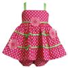 Baby Girls 3M-24M Pink/White Sequin Daisy Polka Dot Cotton Dress (3-6 Months, Fuchsia) view 1