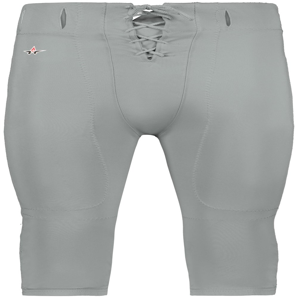 Alleson Athletic Mens Practice Football Pant, No Pads, Grey, Large