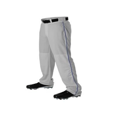 Alleson Athletic Men's Baseball Pants with Braid, Grey/Royal, Small